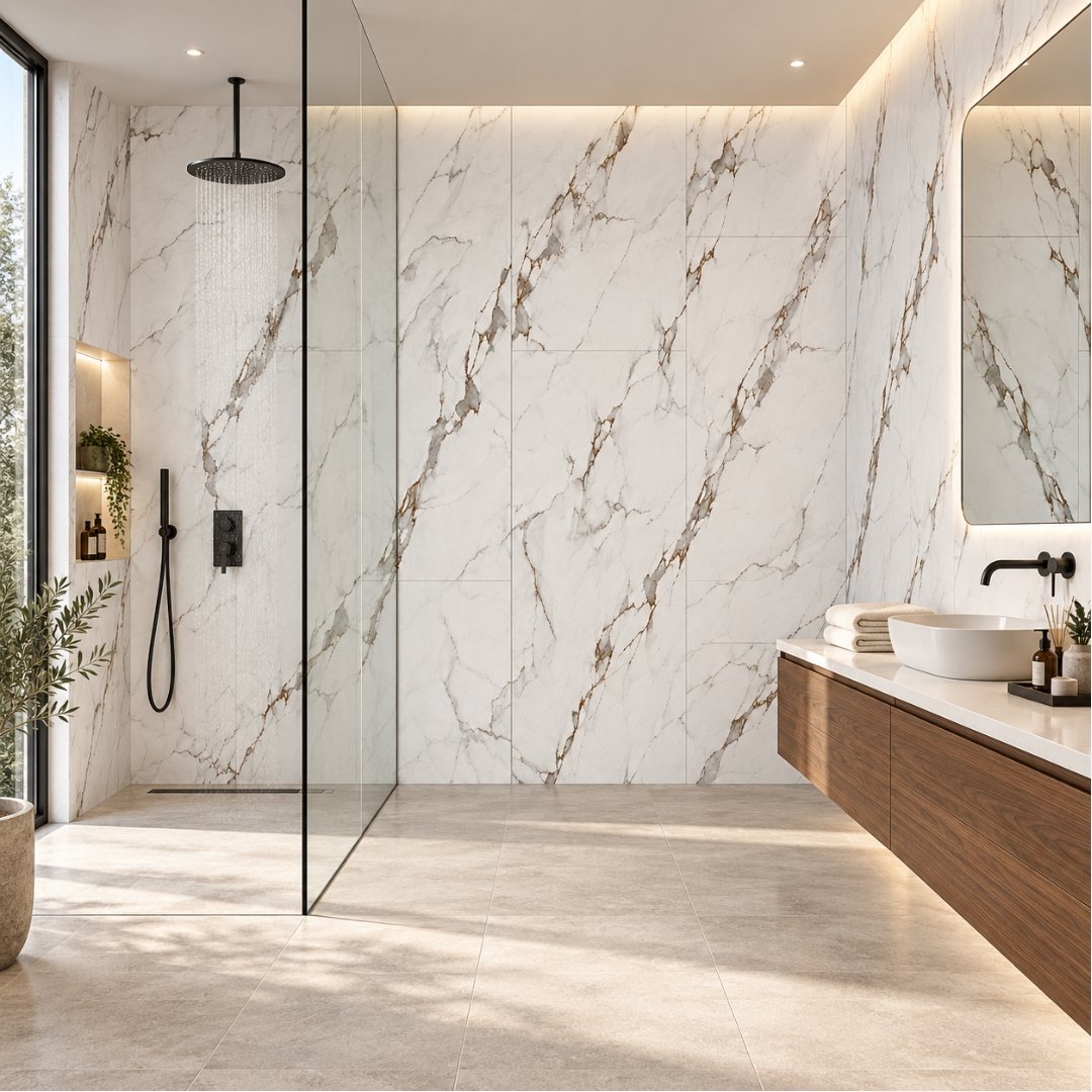CA FANNY, marble-look wall tile for bathroom